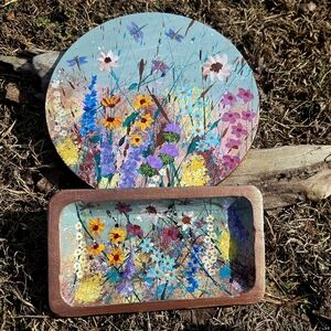 Floral Painted Decorative Plates
